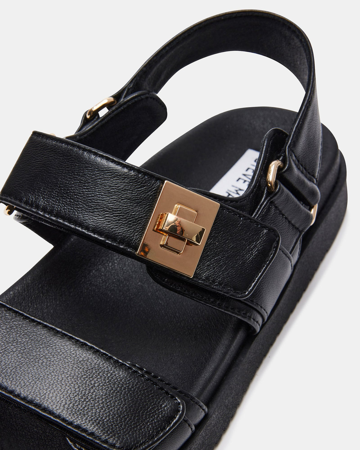 Steve Madden Mona Black Leather - Black Leather