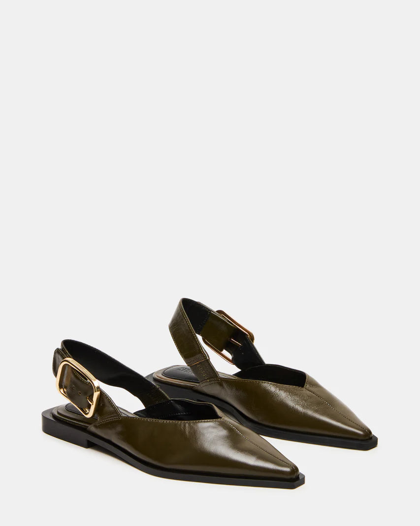 Steve Madden Shay Olive Leather  -   OLIVE LEATHER