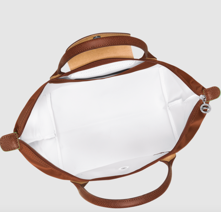 Longchamp Le Pliage Green M Handbag Cognac - Hemen Teslimde