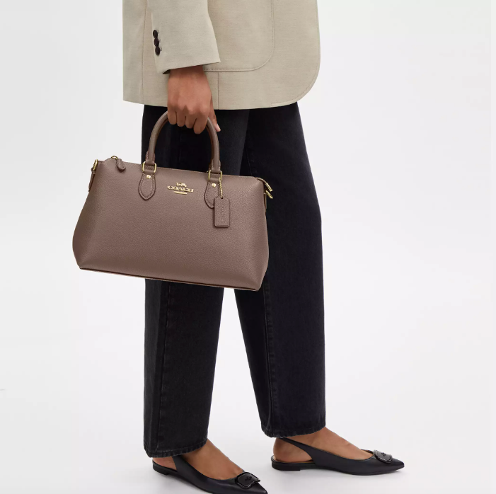 Coach Georgia Satchel Bag - Gold/Dark Stone – Kanadadan Kapına