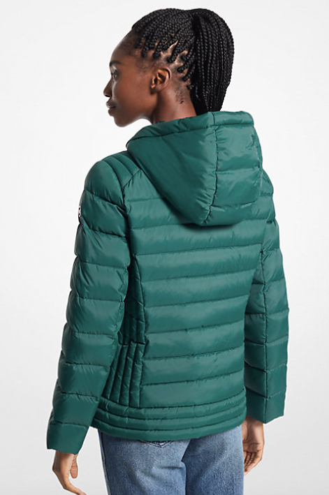 Michael Kors Hooded Puffer Jacket DARK EMERALD