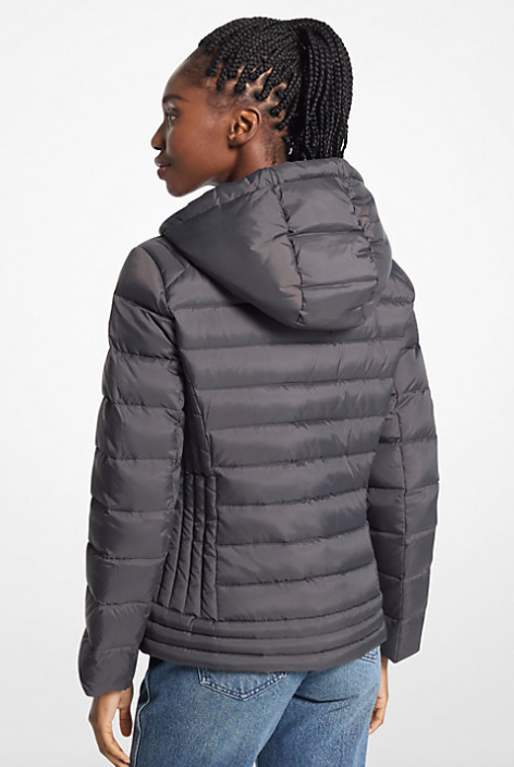 Michael Kors Hooded Puffer Jacket CHARCOAL