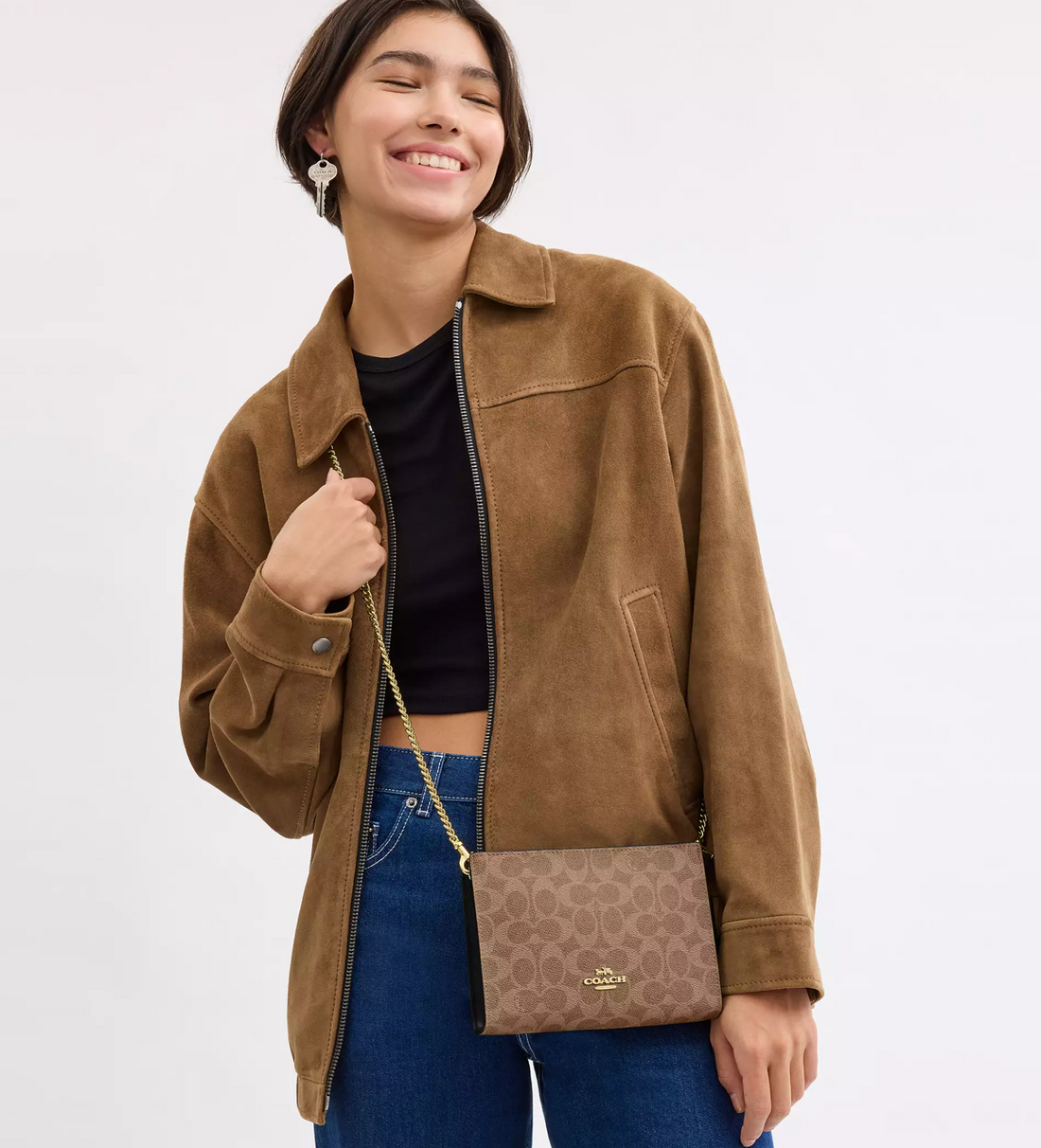 Coach Slim Crossbody  Deri Çanta