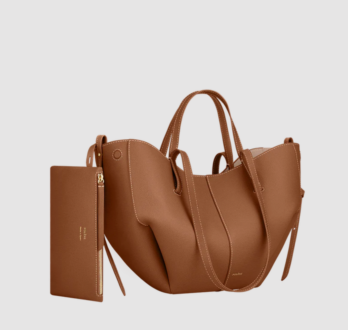 Polène Cyme Mini - Textured Camel