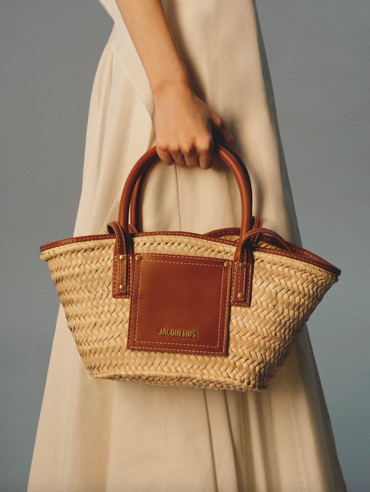 JACQUEMUS The Small Soli Basket - Light Brown