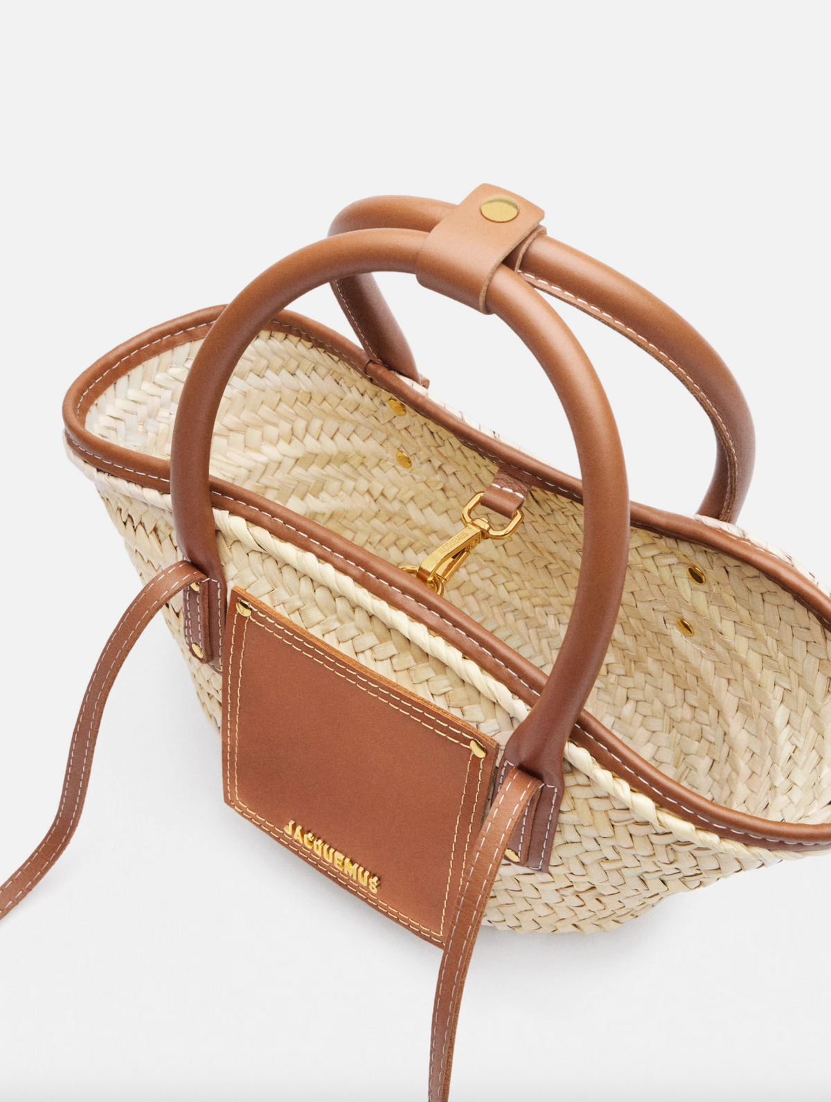 JACQUEMUS The Small Soli Basket - Light Brown