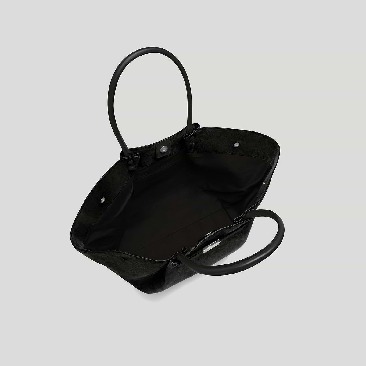 DeMellier The New York Black Suede With Silver Hardware