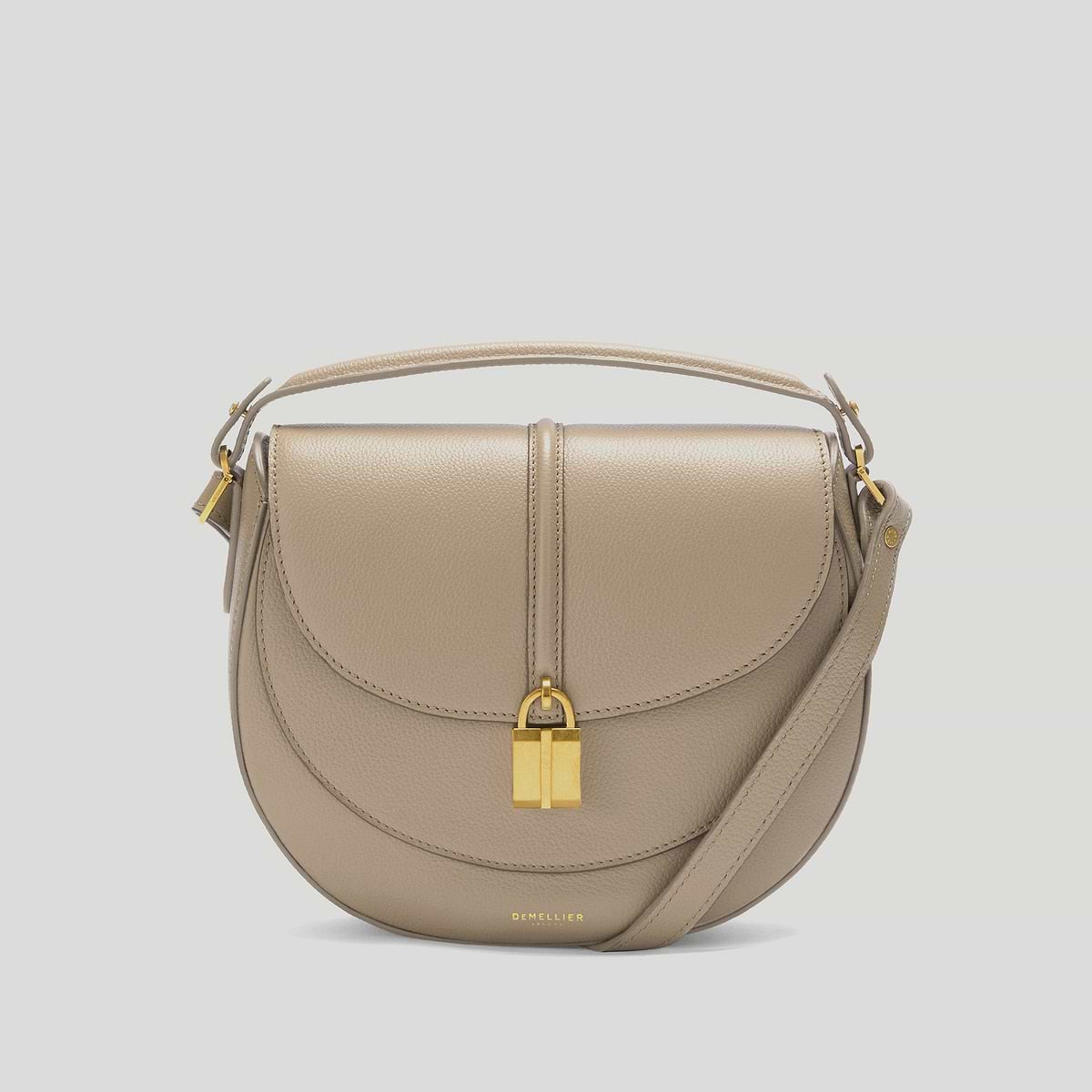 DeMellier The Siena Saddle Light Taupe Small Grain