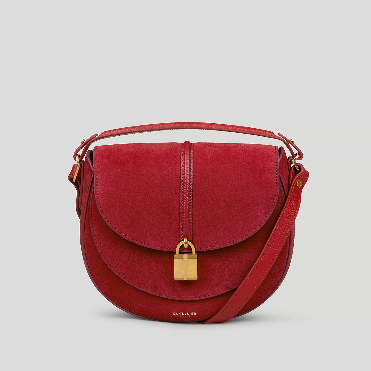 DeMellier The Siena Saddle Berry Red Suede