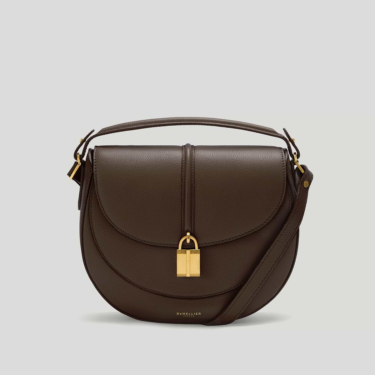 DeMellier The Siena Saddle  Mocha Small Grain