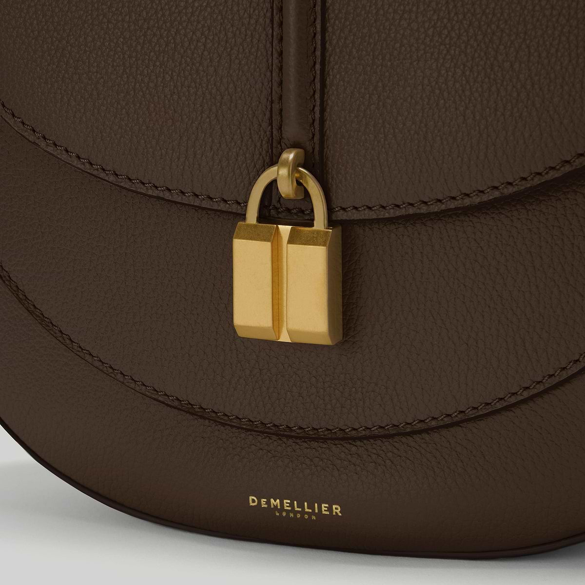 DeMellier The Siena Saddle  Mocha Small Grain