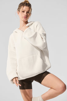Alo Yoga Women's Scholar Hooded Sweater  -  Ivory