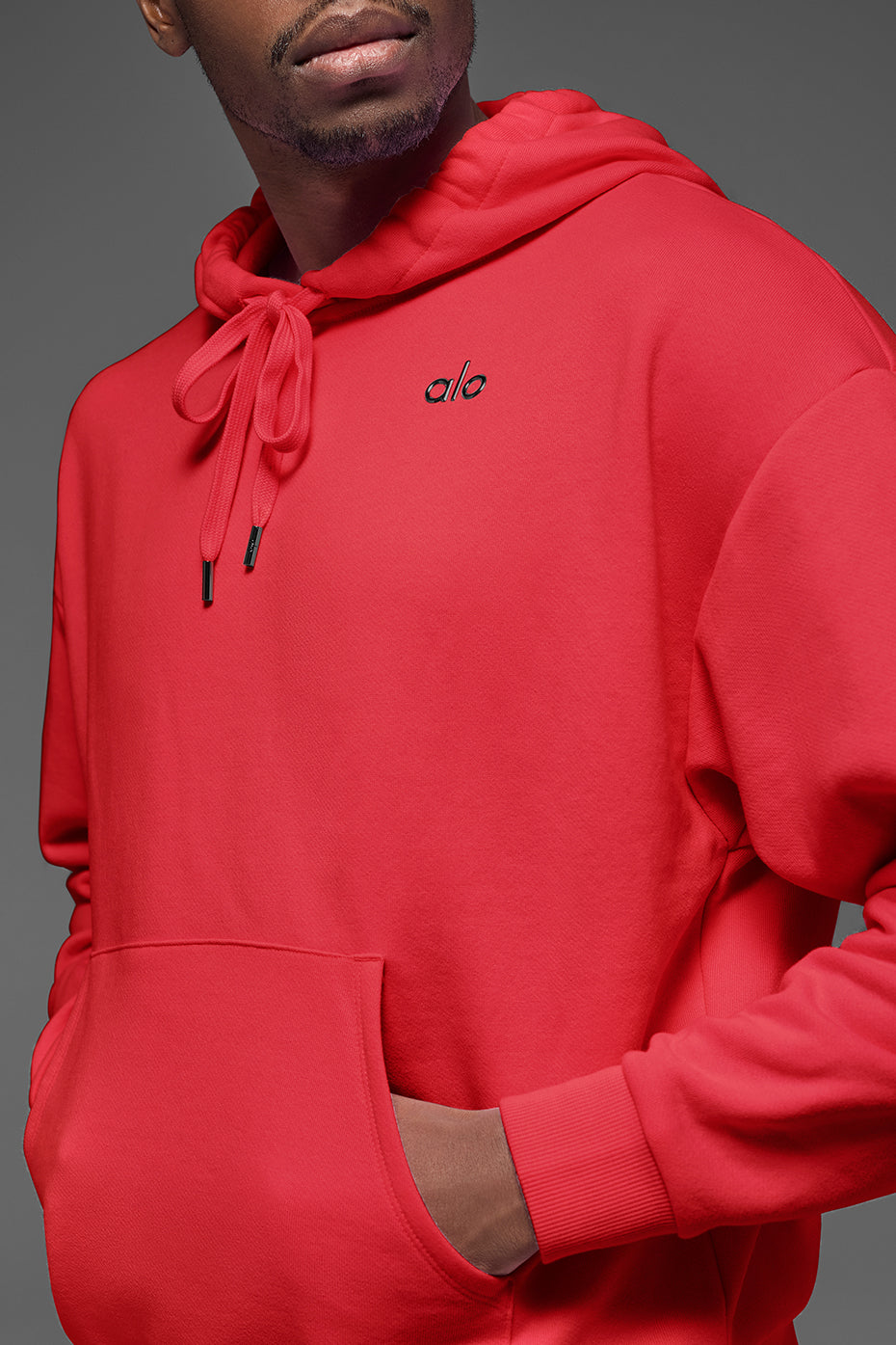 Alo Yoga Men's Accolade Hoodie -Bright Red