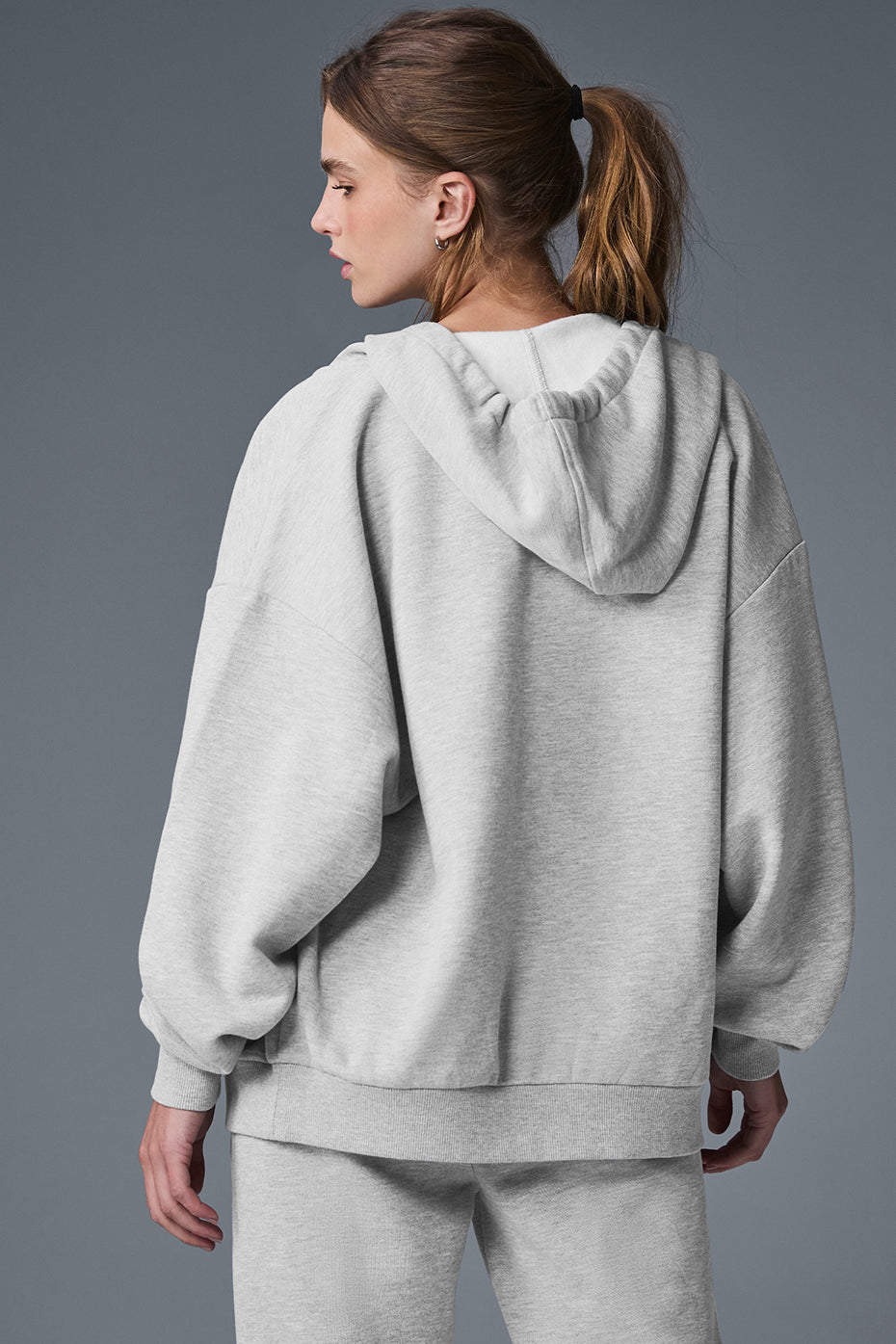 Alo Yoga Accolade Full Zip Hoodie - Athletic Heather Grey