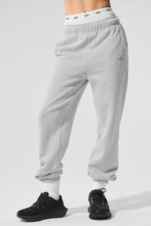 Alo Yoga Accolade Sweatpant-Athletic Heather Grey