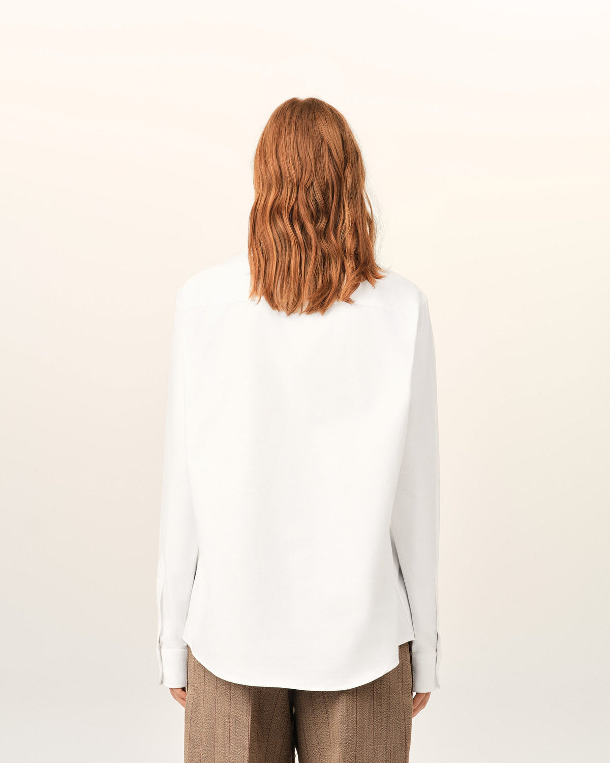 Ami Paris Unisex White cotton shirt with Ami de Coeur   -  NATURAL WHITE