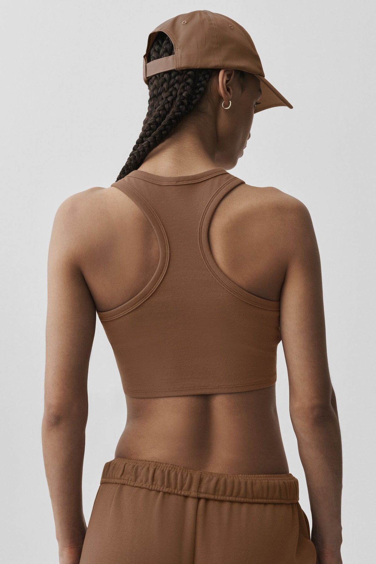 Alo Yoga Aspire Tank  -Sun Kissed Brown/White