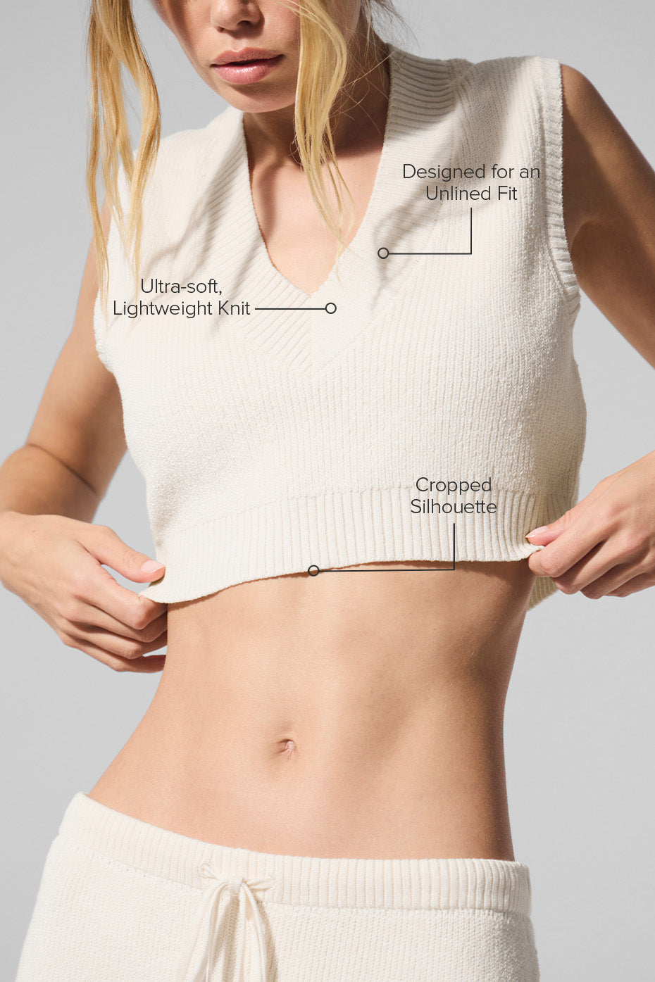 Alo Yoga Supernatural Sweater Tank-Ivory