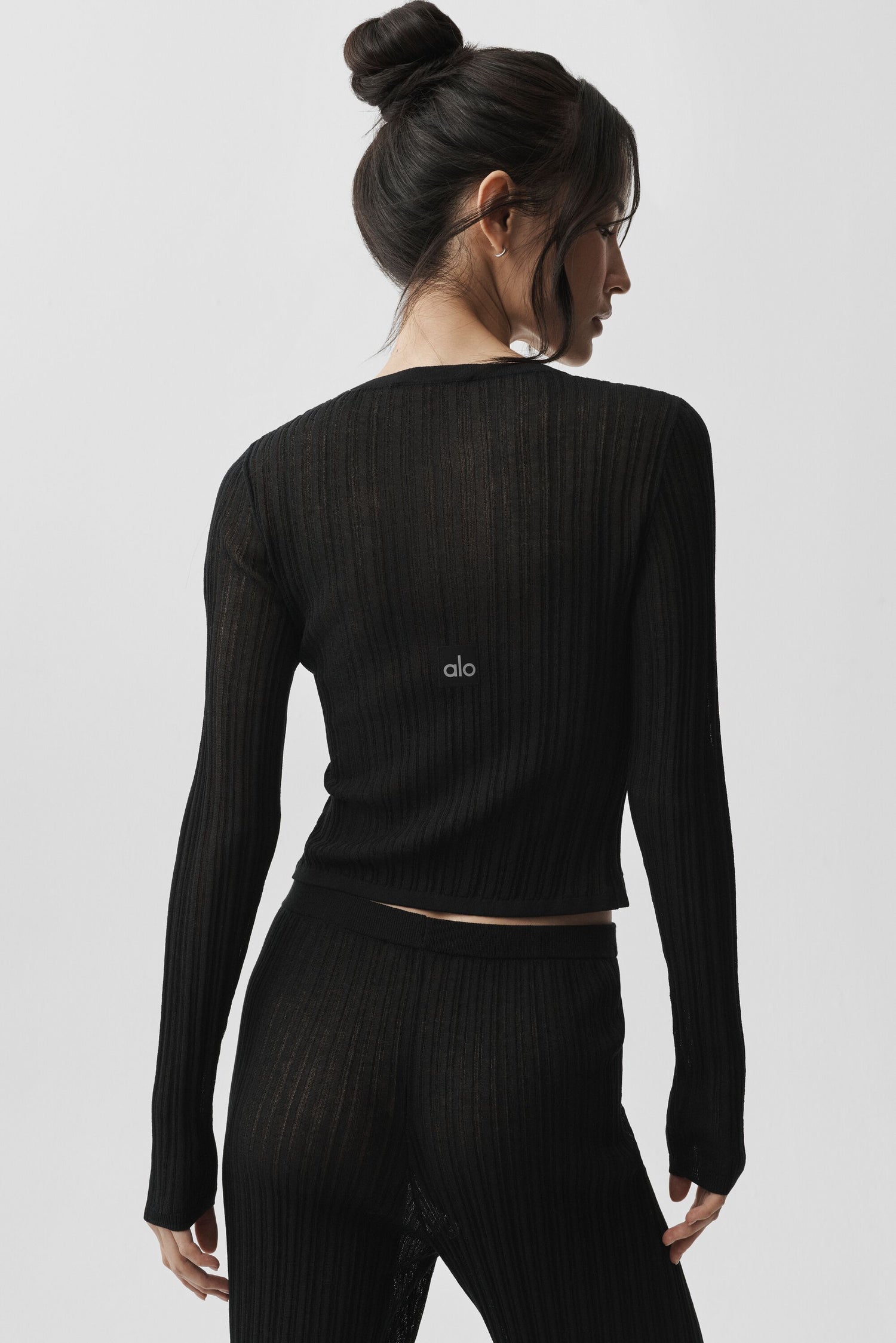 Alo Yoga Sweater Sunlit Cardigan-Black