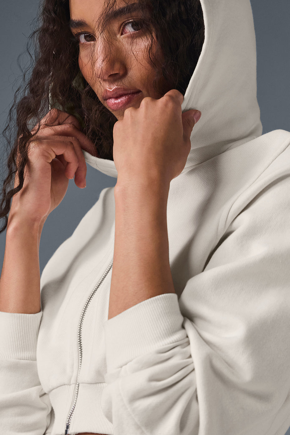 Alo Yoga Women's Sweet Escape Zip Up Hoodie - Ivory – Kanadadan Kapına