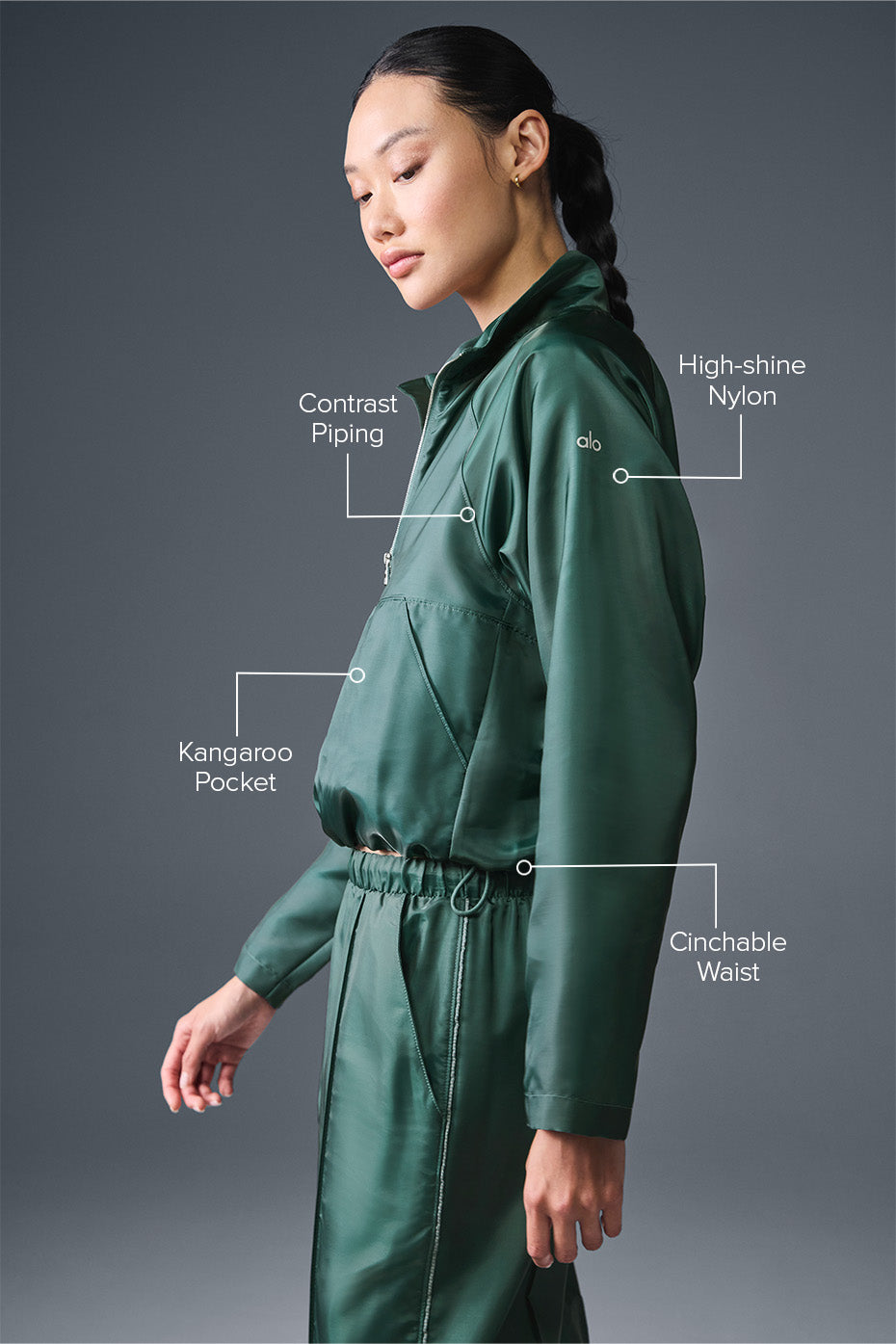 Alo Yoga Cropped Afterglow Pullover-Winter Ivy