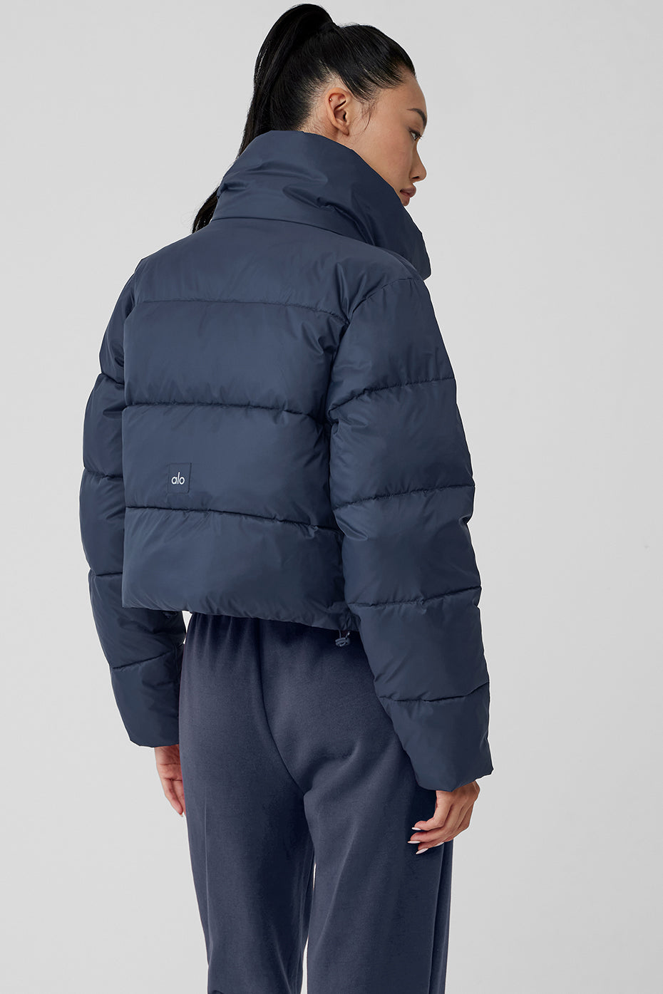 Alo Yoga Women Gold Rush Puffer - Navy