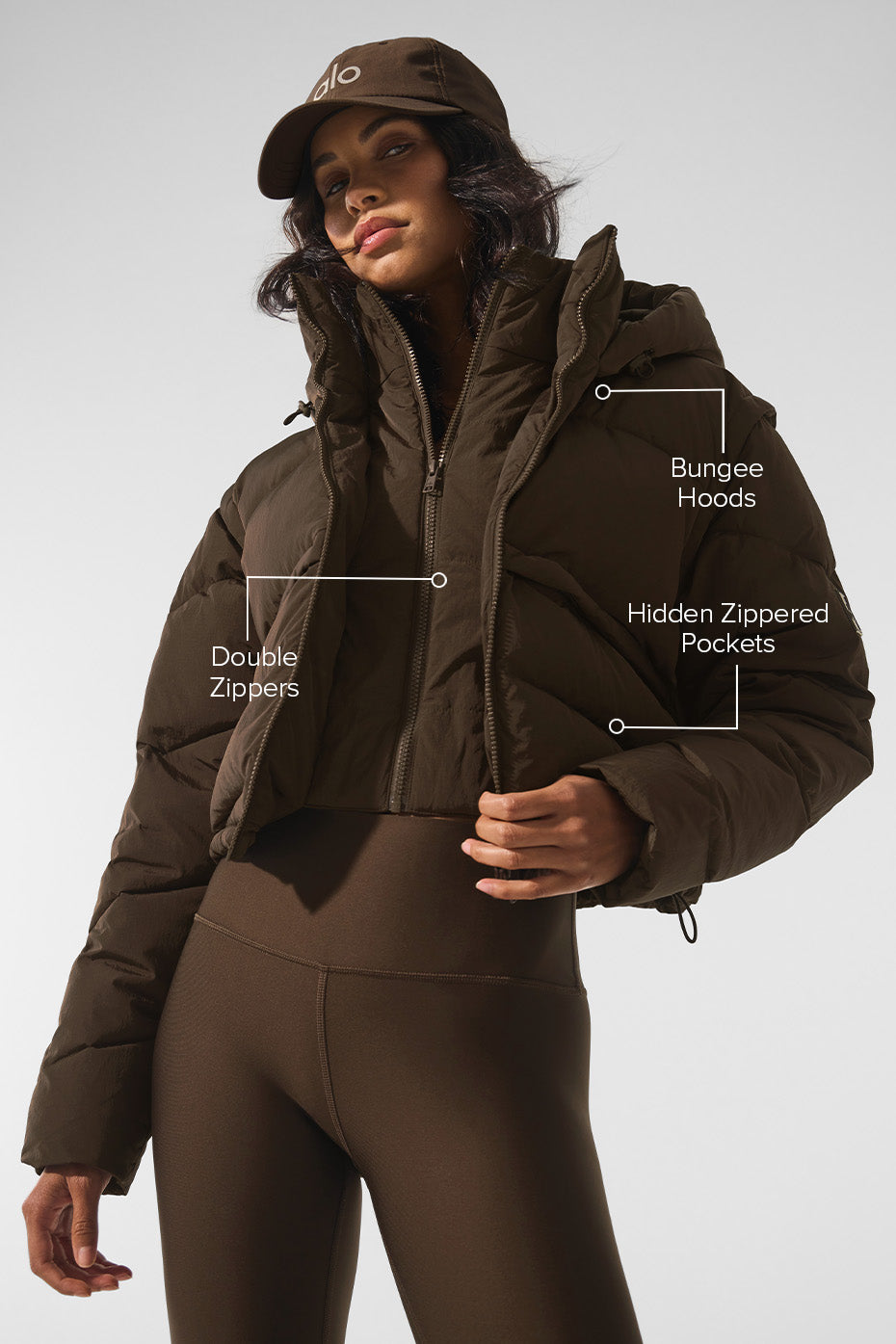Alo Yoga Women Glacier Puffer - Espresso
