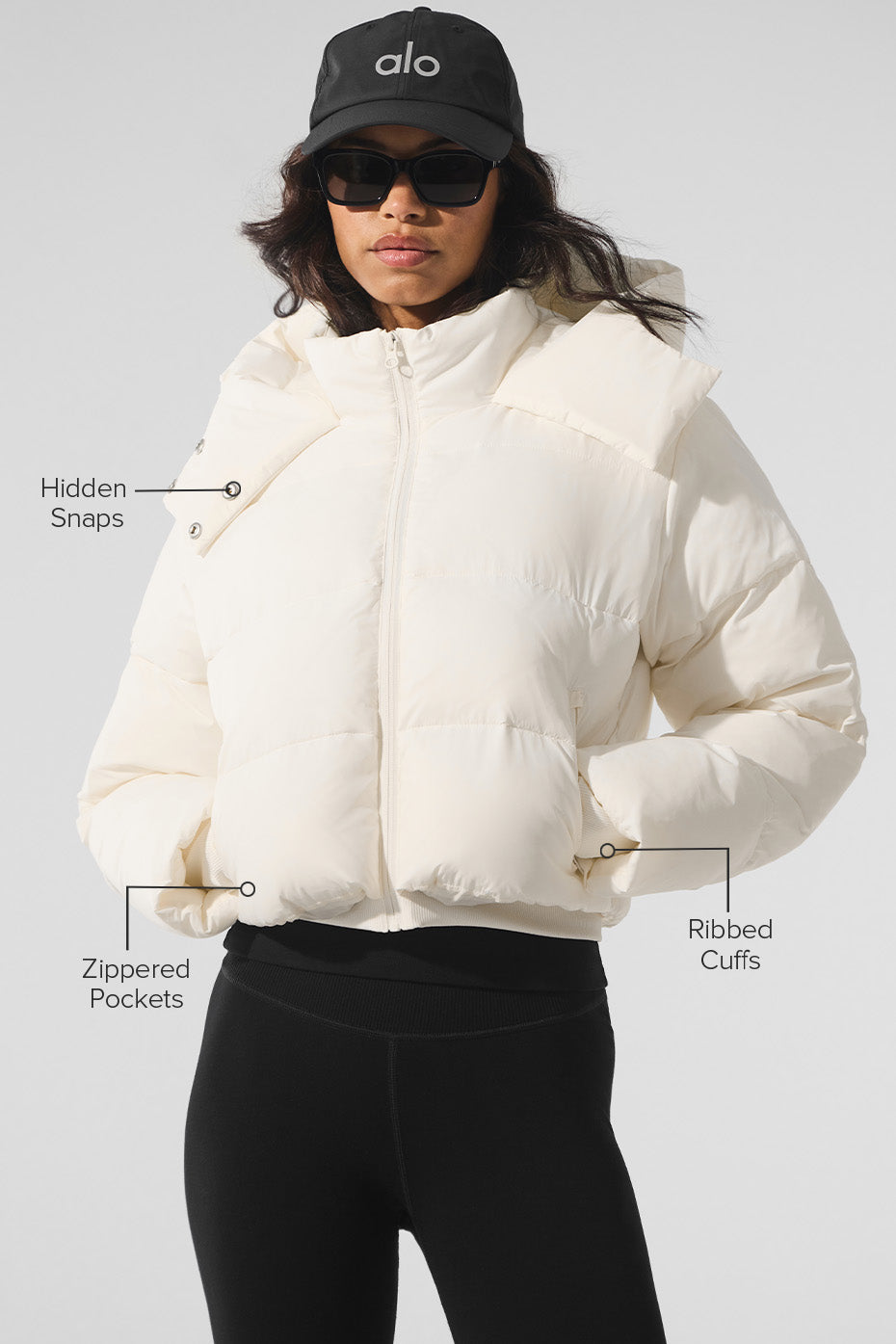 Alo Yoga Women Foxy Puffer Jacket - Ivory