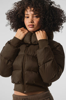 Alo Yoga Women Foxy Puffer Jacket - Espresso