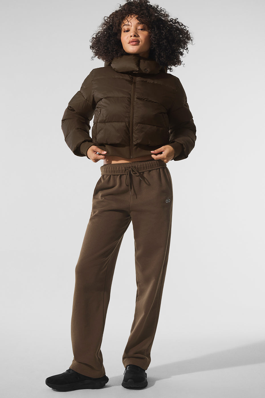 Alo Yoga Women Foxy Puffer Jacket - Espresso