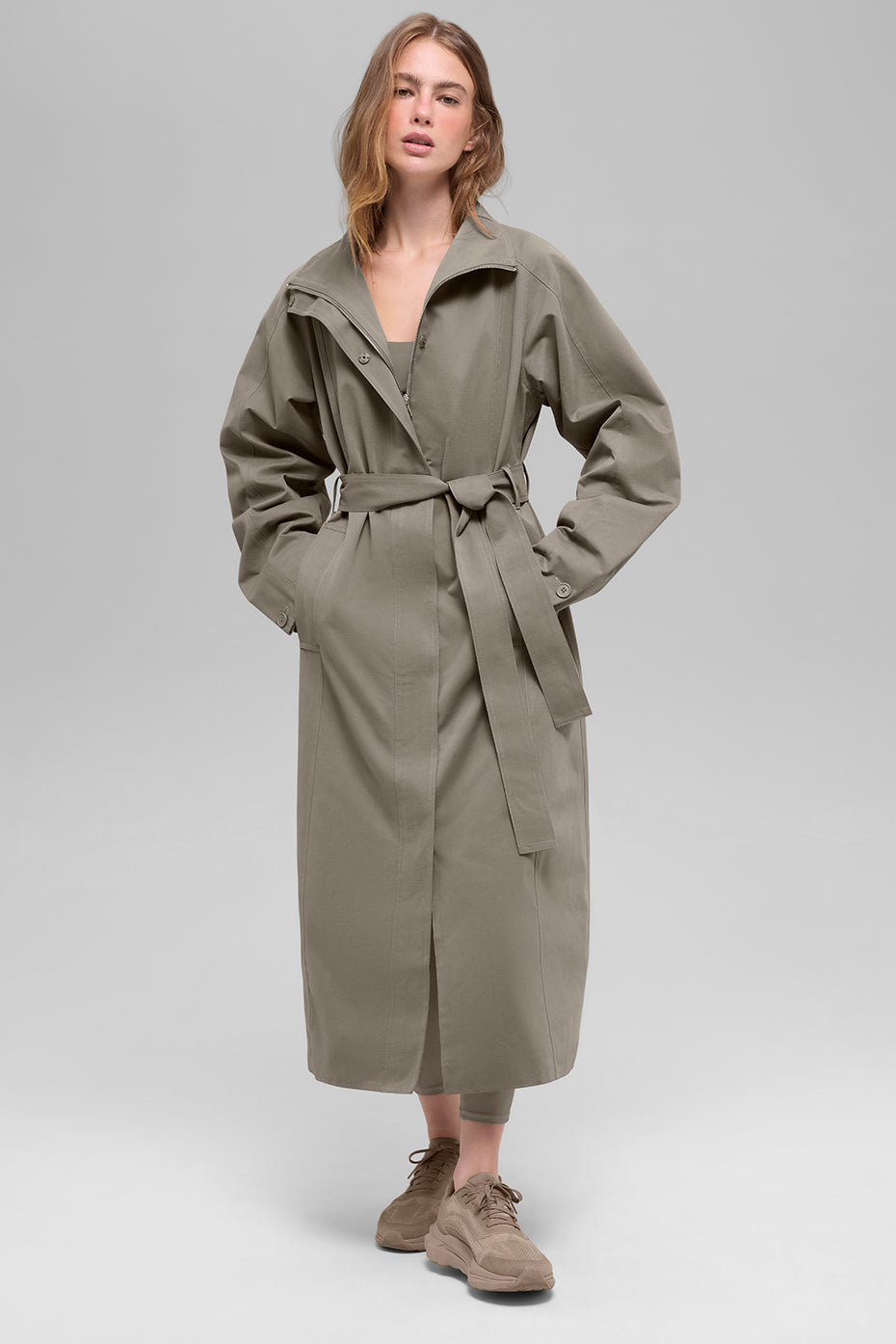 Alo Yoga Journey Trench Coat-Light Cocoa