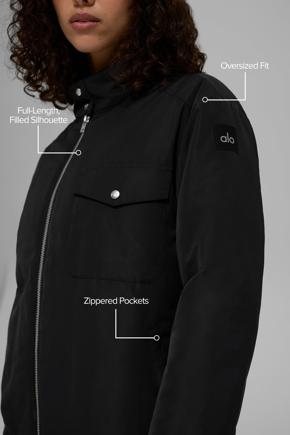 Alo Yoga Work It Bomber-Black