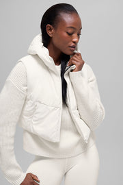 Alo Yoga Fast Lane Puffer Vest  -  Ivory