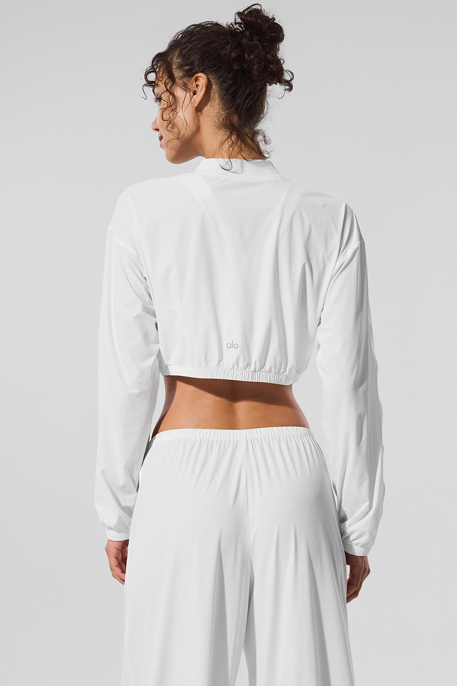 Alo Yoga Cropped Breezy Full-Zip Cover Up - White – Kanadadan Kapına