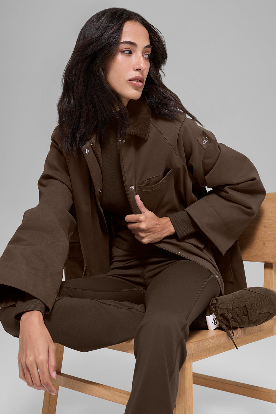 Alo Yoga Twill Barn Jacket  -  Espresso