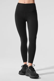 Alo Yoga Alosoft High-Waist 7/8 Highlight Legging  -  Black