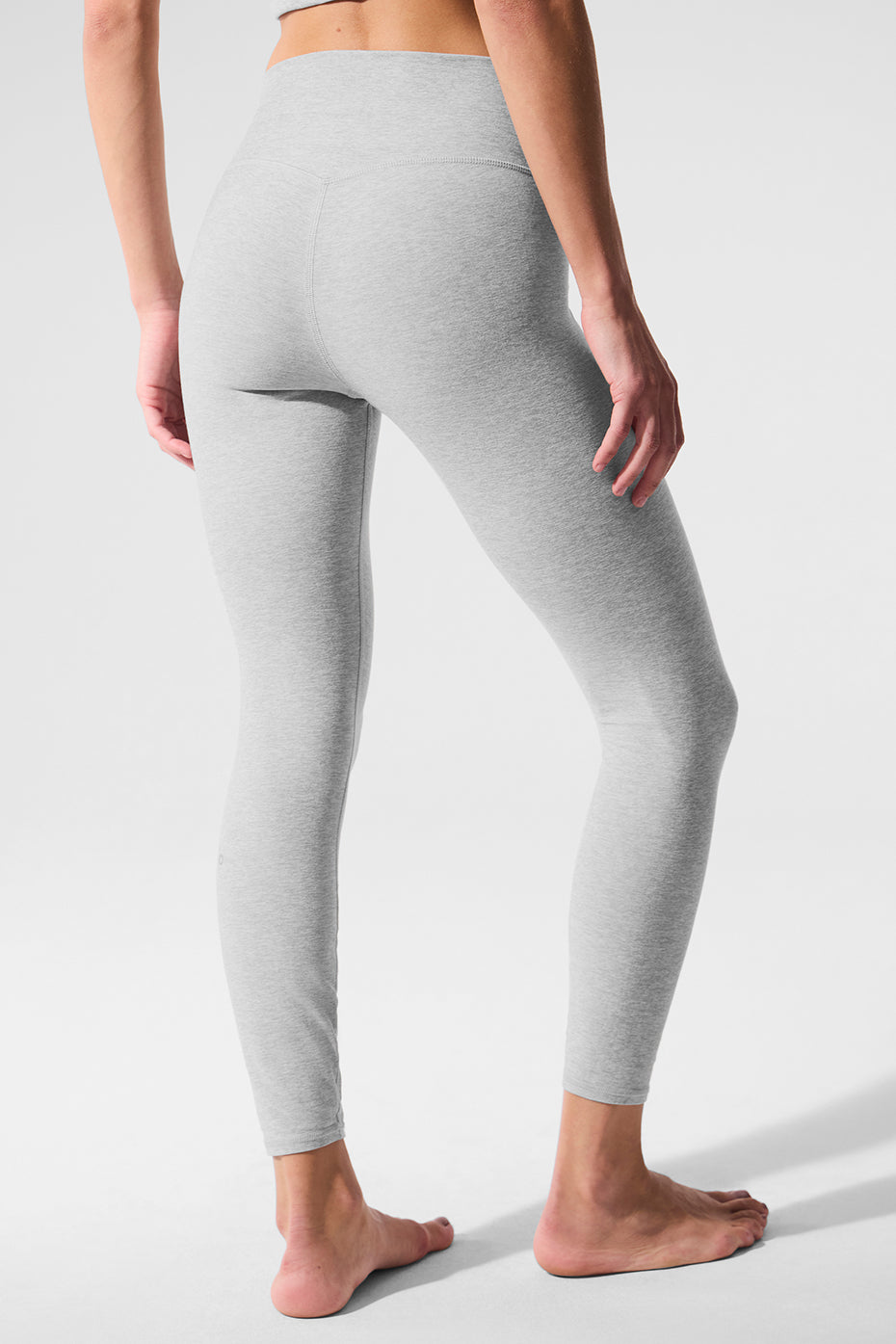 Alo Yoga Alosoft High-Waist 7/8 Highlight Legging-Athletic Heather Grey