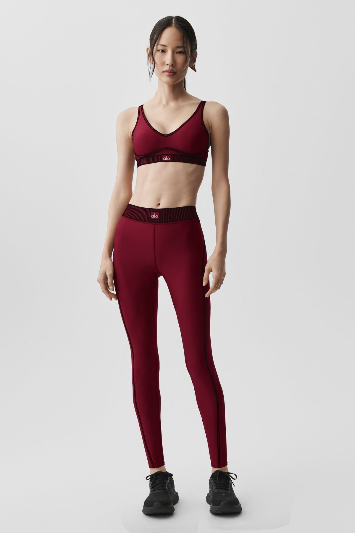 Alo Yoga Airlift High-Waist 7/8 Line Up Legging  -Summer Romance Red