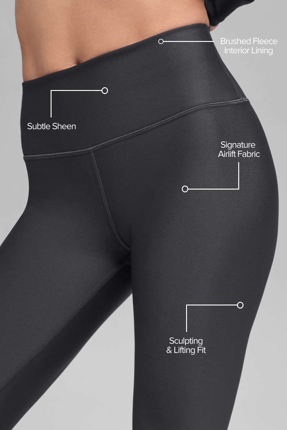 Alo Yoga Airlift Winter Warm High-Waist Legging- Anthracite
