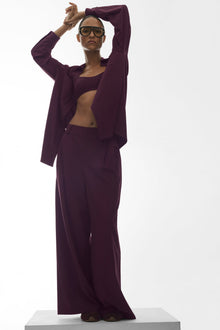 Alo Yoga High-Waist Dreamscape Trouser (Long)-Rich Bordeaux