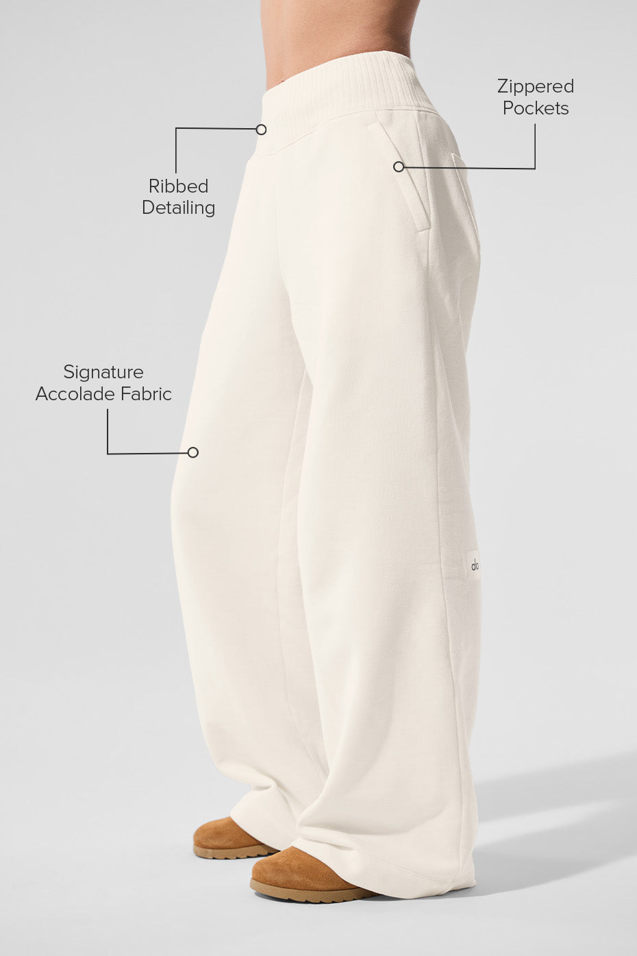 Alo Yoga Serenity Wide Leg Sweatpant - Ivory – Kanadadan Kapına