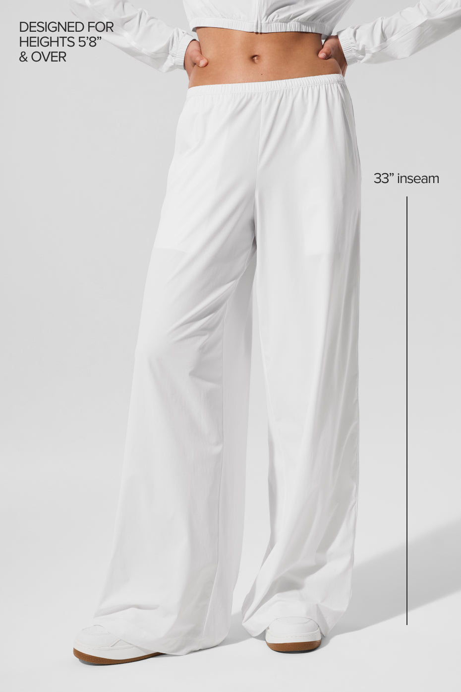 Alo Yoga Breezy Wide Leg Pant (Long)  -  White