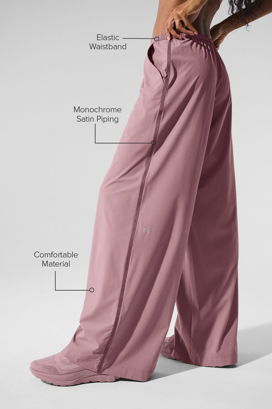 Alo Yoga Breezy Wide Leg Pant -Smoky Quartz