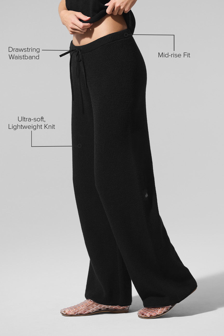 Alo Yoga Supernatural Sweater Pant- Black