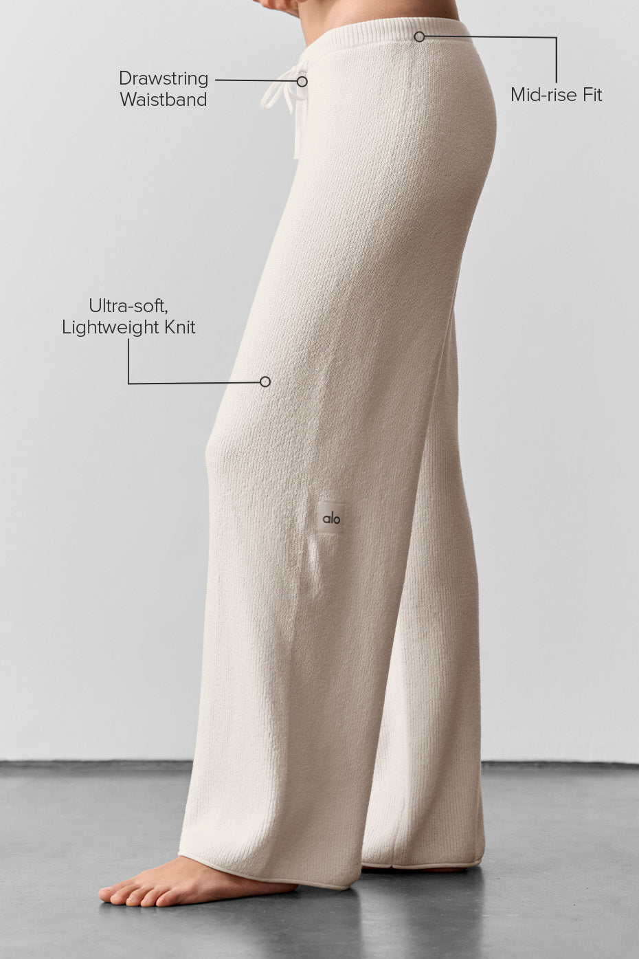 Alo Yoga Supernatural Sweater Pant-Ivory