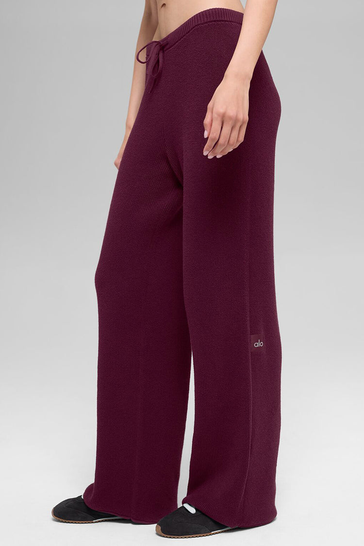 Alo Yoga Supernatural Sweater Pant  - Burgundy