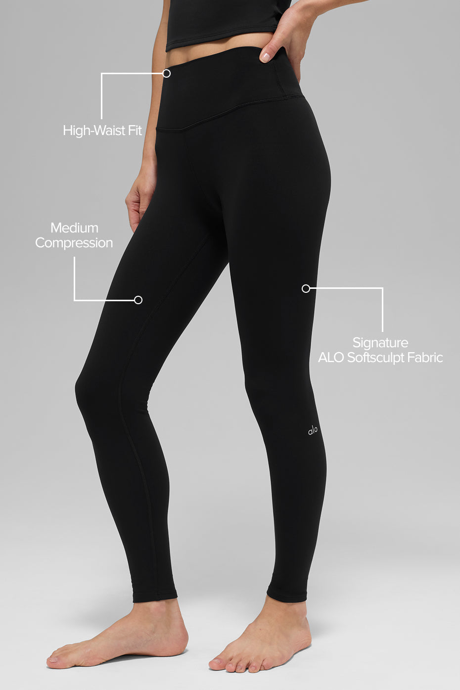 alo yogaリブウエスト ヨガパンツ ブラック Alo Yoga ALO Softsculpt High-Waist Legging - Black – Kanadadan Kapına
