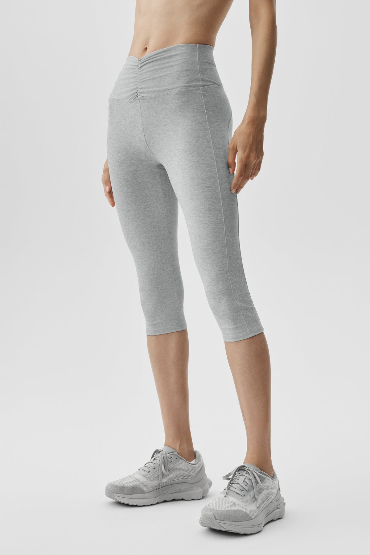 Alo Yoga Alosoft High-Waist Intuition Capri-  Vintage Athletic Heather