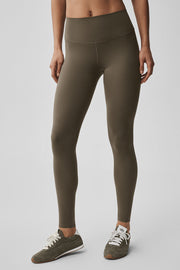 Alo Yoga ALO Softsculpt High-Waist 7/8 Legging  -  Olive Tree
