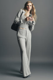 Alo Yoga Cashmere Wool Low-Rise Harmony Trouser (Regular) Athletic Heather Grey